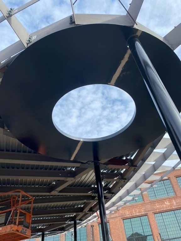Curved Steel Canopy at Arsenal on the Charles